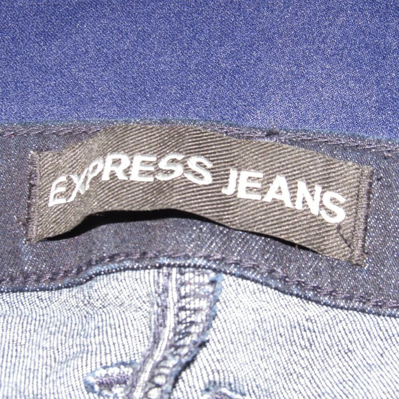 EXPRESS JEANS Mia Slim Flare Mid-Rise Dark Wash Jeans Size 4R - Picture 5 of 6